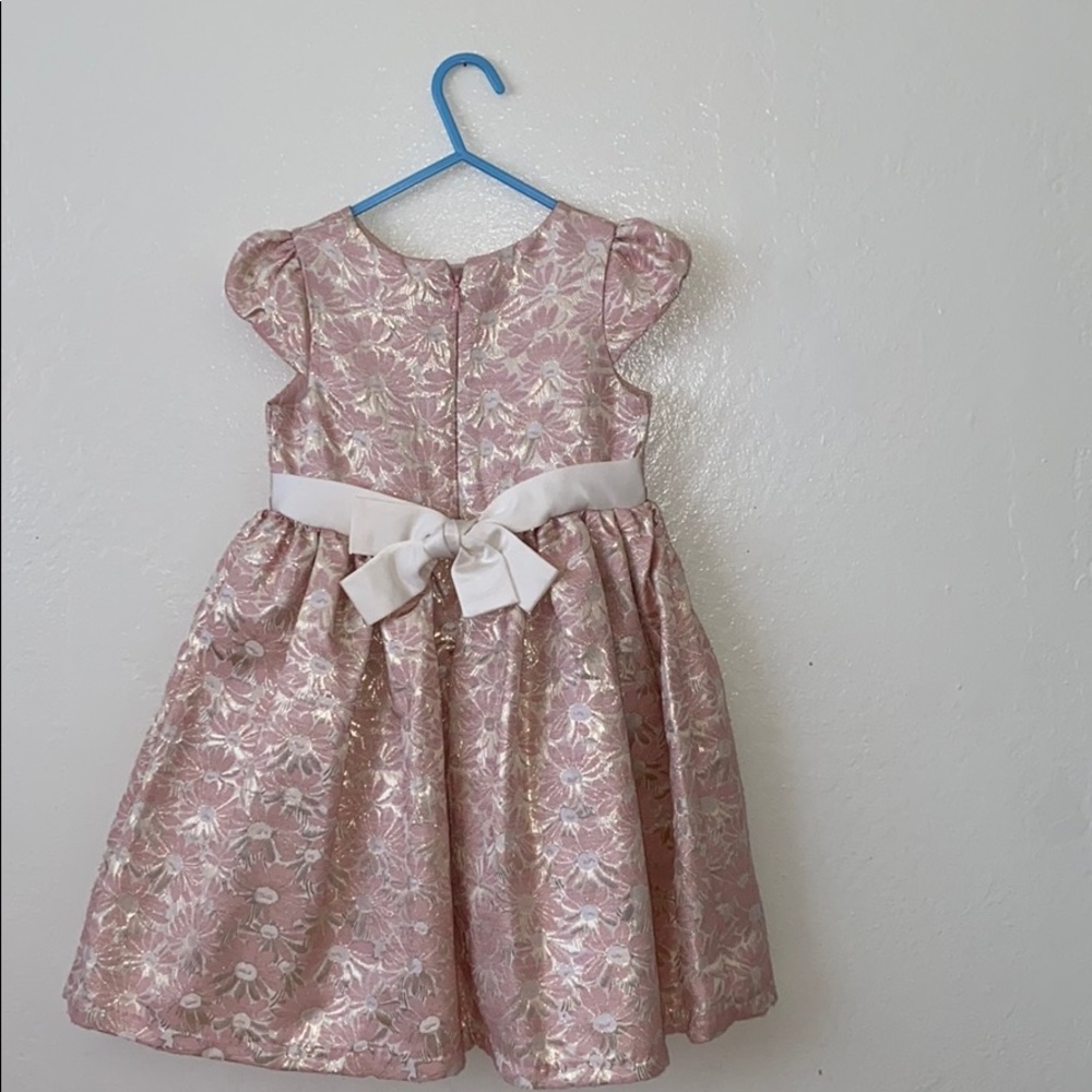 Beige, gold and pink dress - Picture 3 of 4